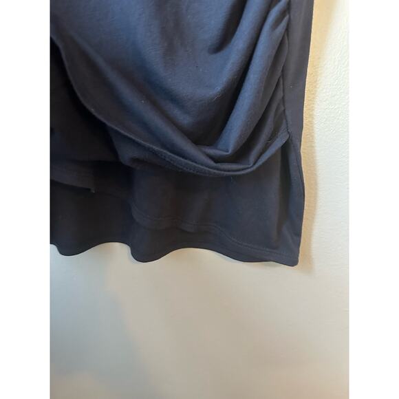 Axis Navy Ruched Short Sleeve Dress - Picture 2 of 5